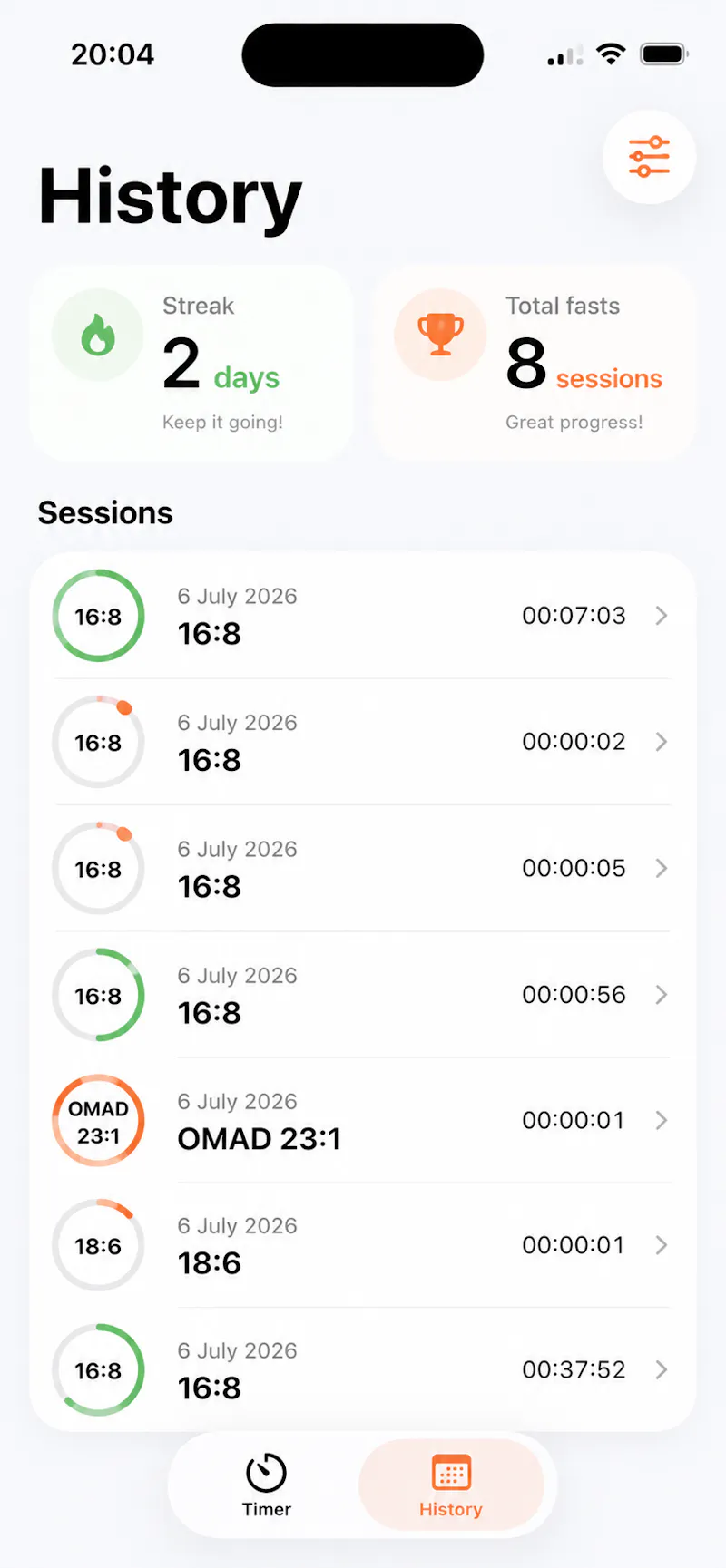 Simple Fasting Timer screenshot 2