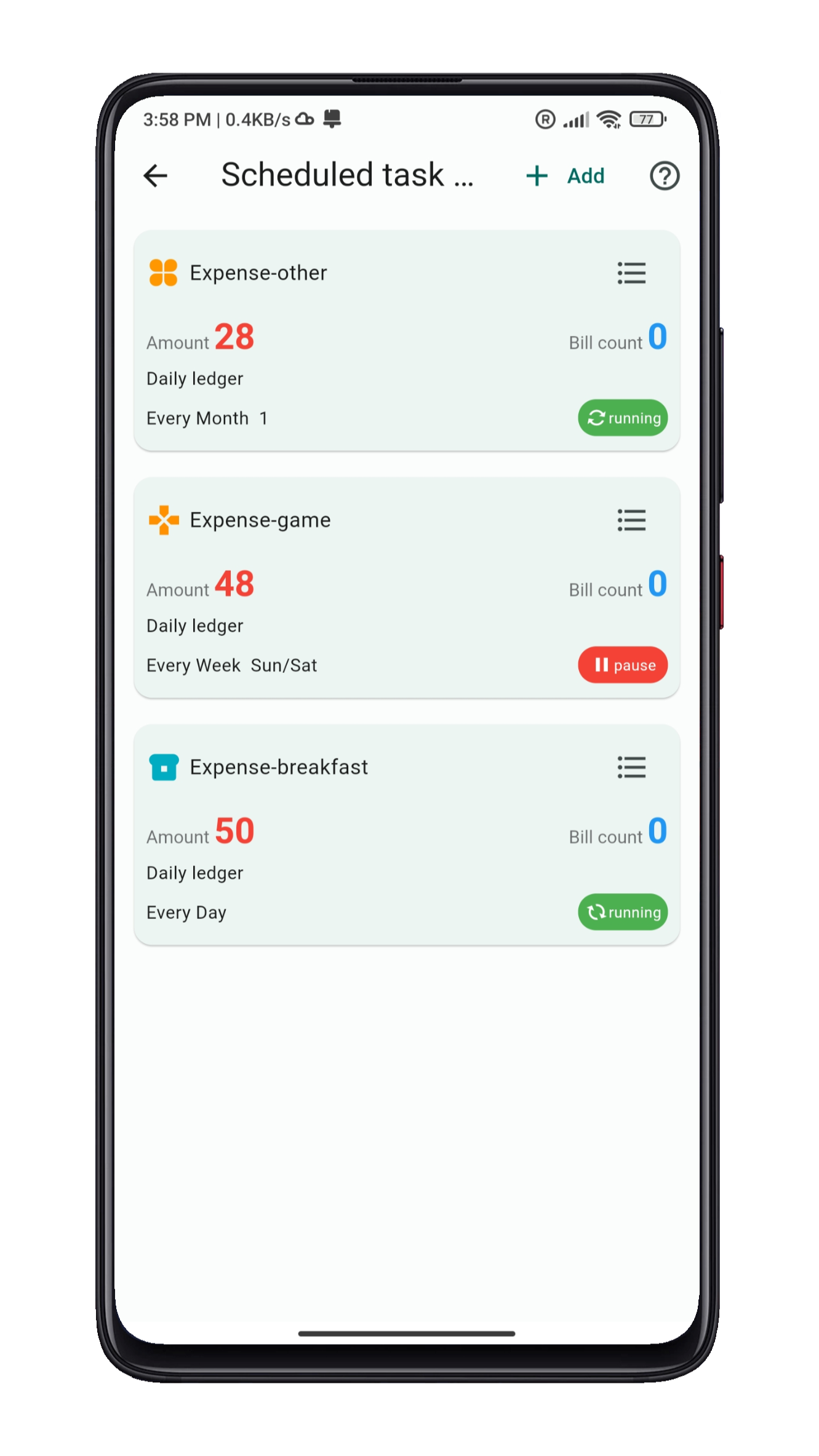 Media App SevenBill - Pengurus perbelanjaan dan aplikasi pelacak yang mudah dan mudah digunakan 6