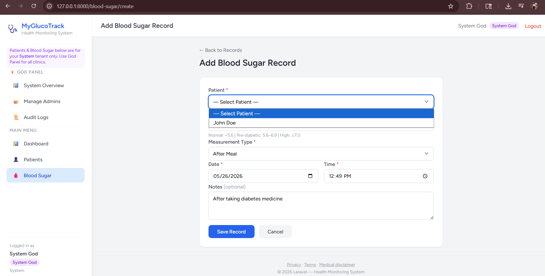 MyGlucoTrack gallery image