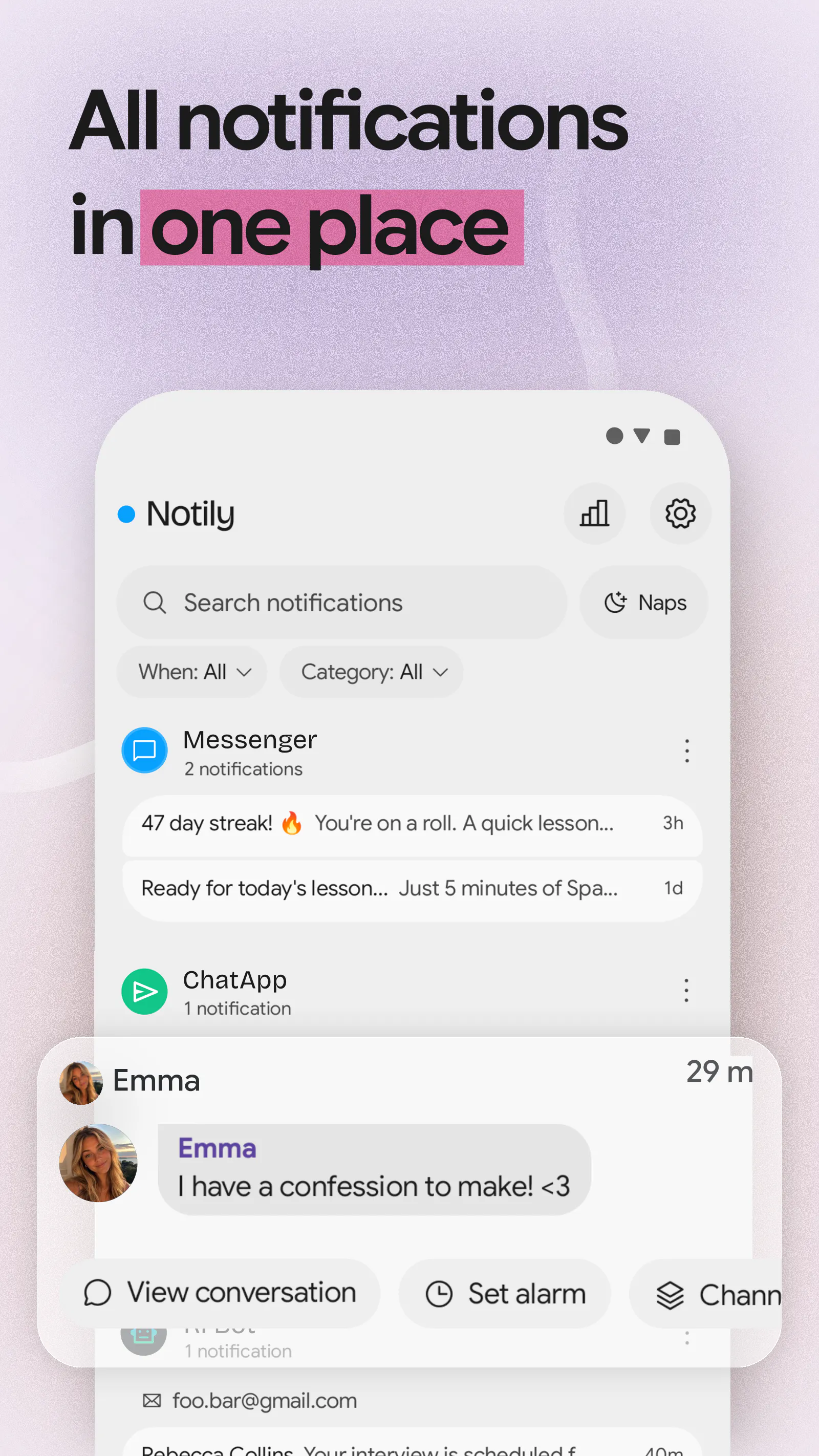 Notily: Beautiful Notification History! screenshot 3