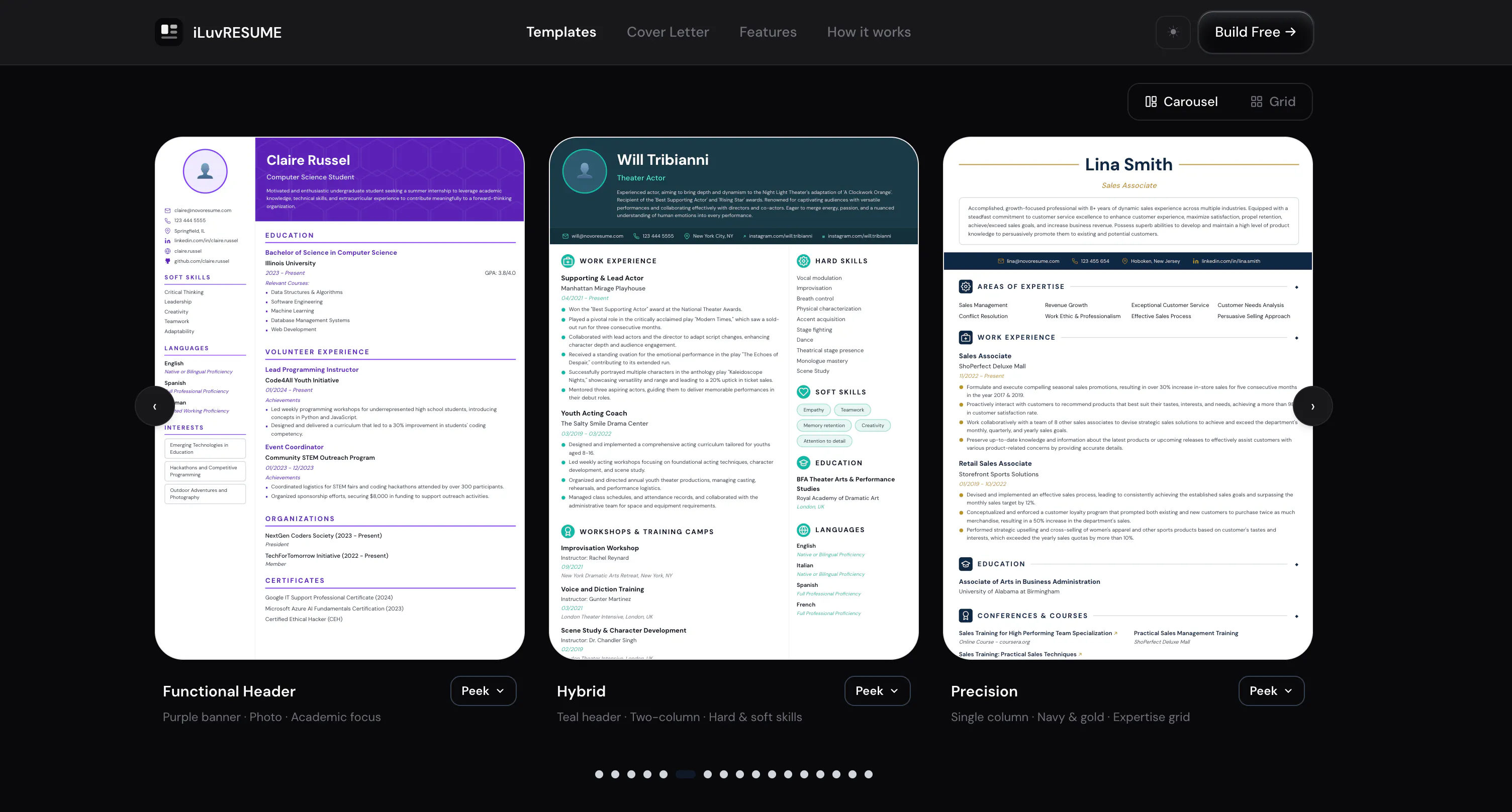 Free Online Resume Builder — iLuvRESUME gallery image