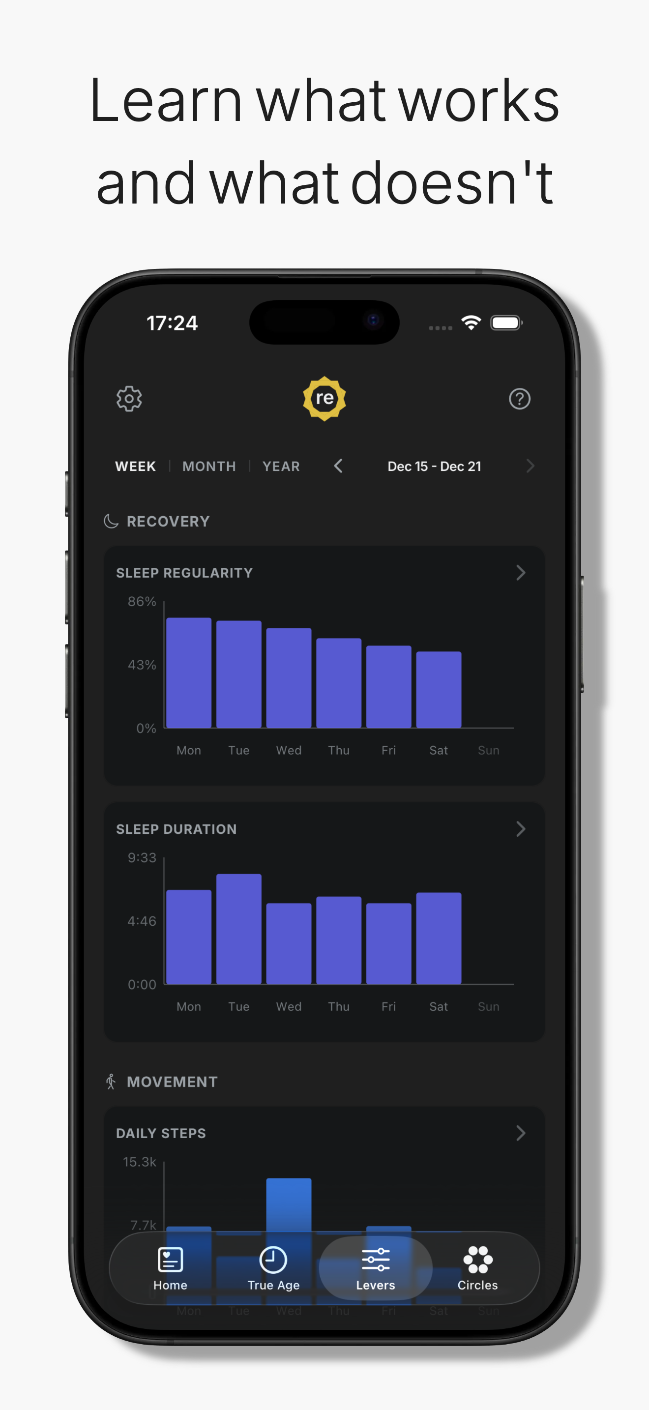 reThrive: Discover your True Age - Screenshot 4 showing product features and functionality