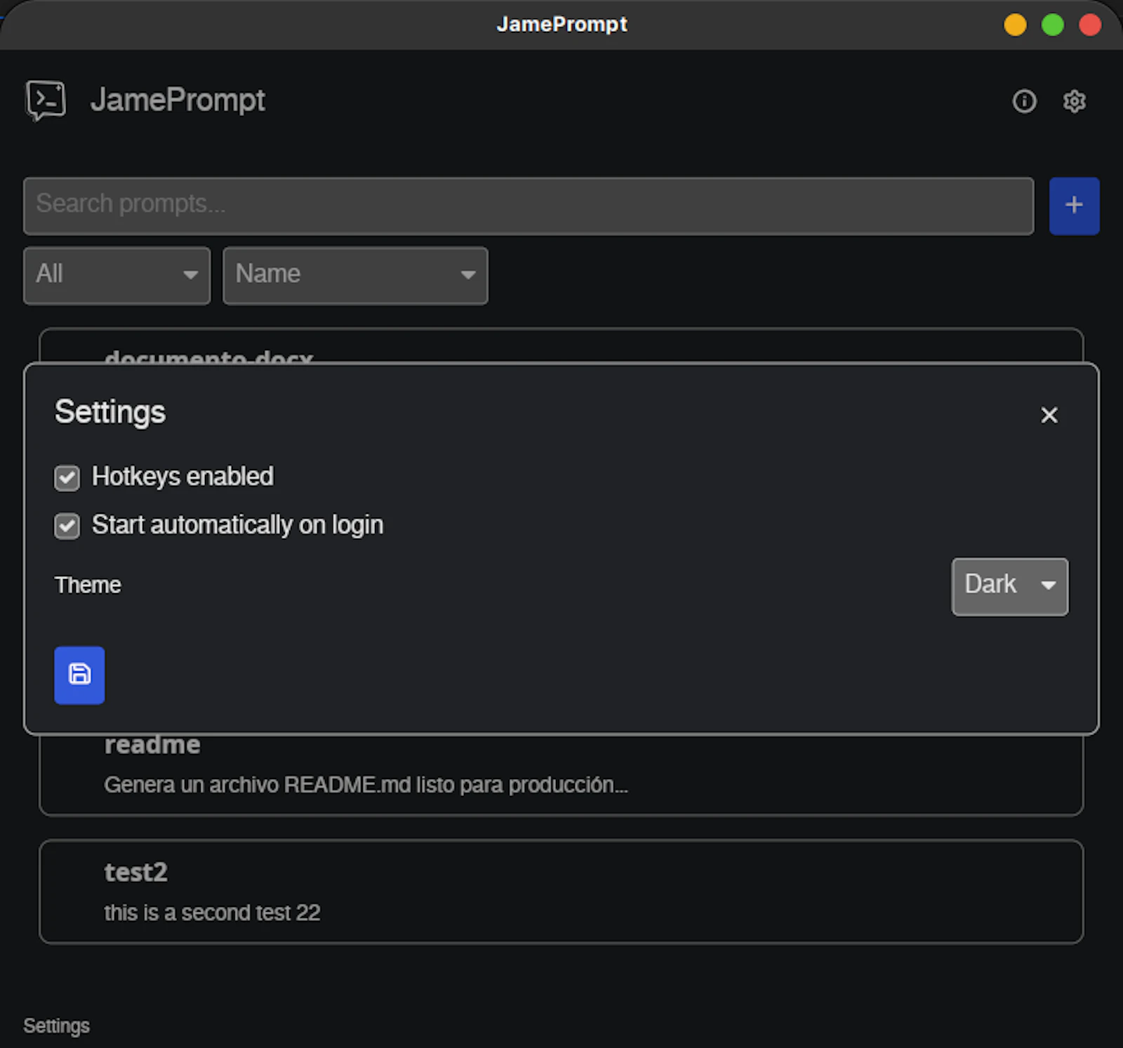 JamePrompt screenshot 3