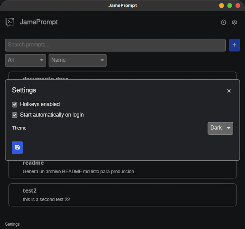 JamePrompt screenshot 3