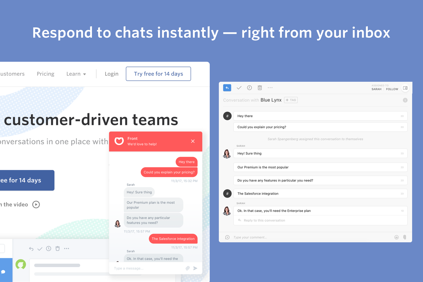 Front Chat - The simplest way for teams to manage website chat ...