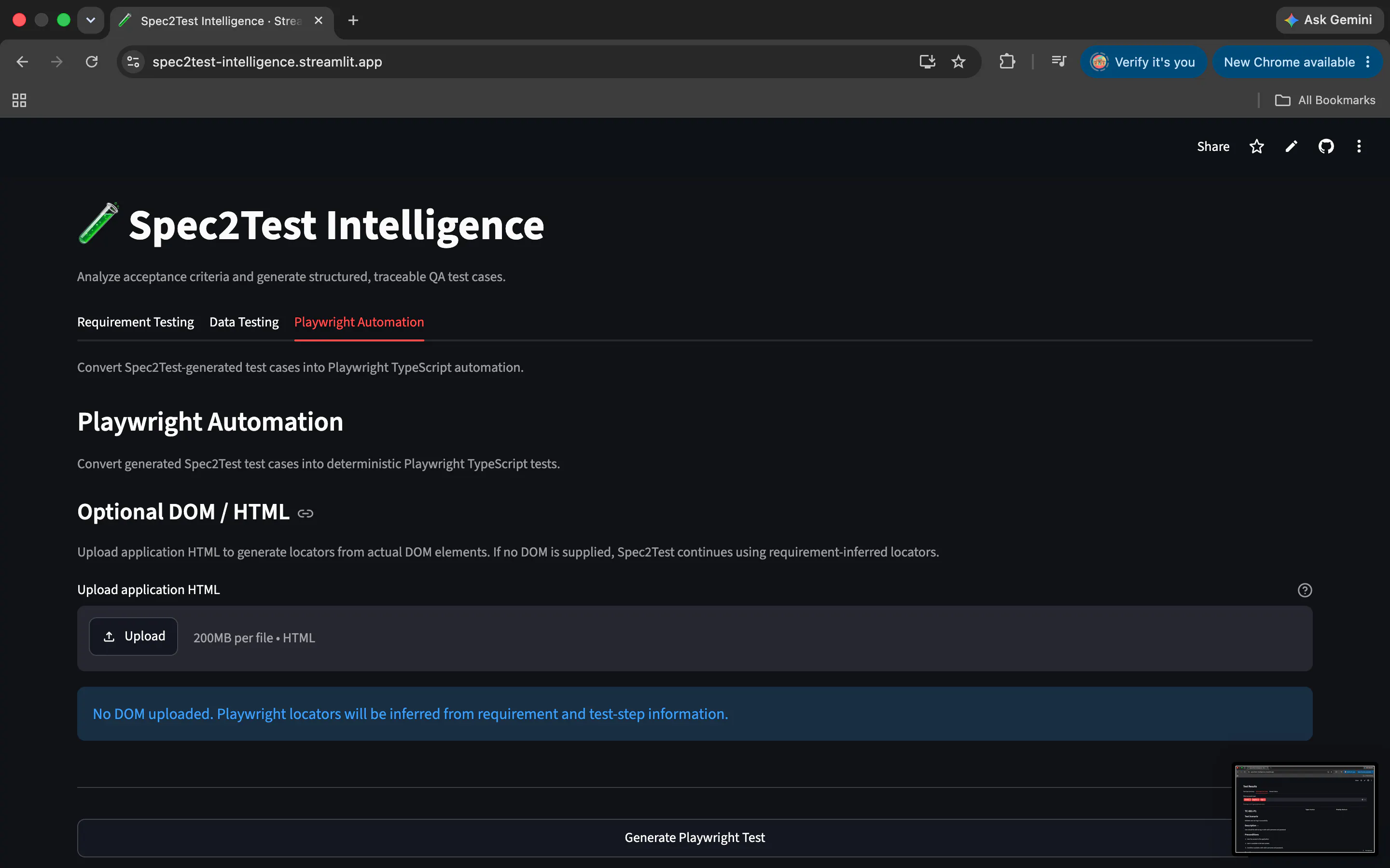 Spec2Test Intelligence gallery image