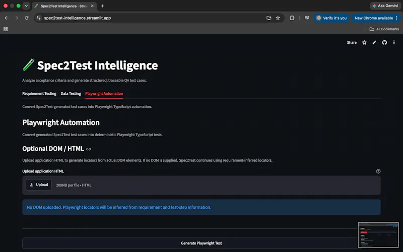 Spec2Test Intelligence screenshot 4