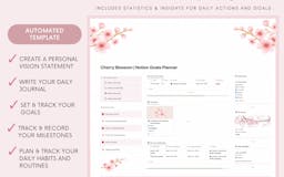 Cherry Blossom | Notion Goals Planner media 1