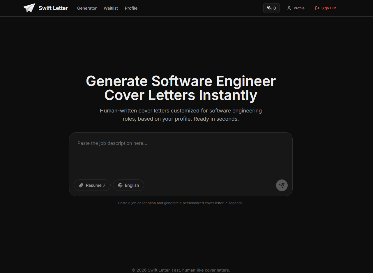 Swift Letter - Main product screenshot demonstrating key features and user interface