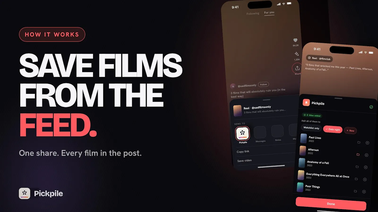 Pickpile - Reels to watchlist screenshot 1 (video preview)