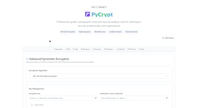 PyCrypt by Pyzit - Cryptographic Tools gallery image