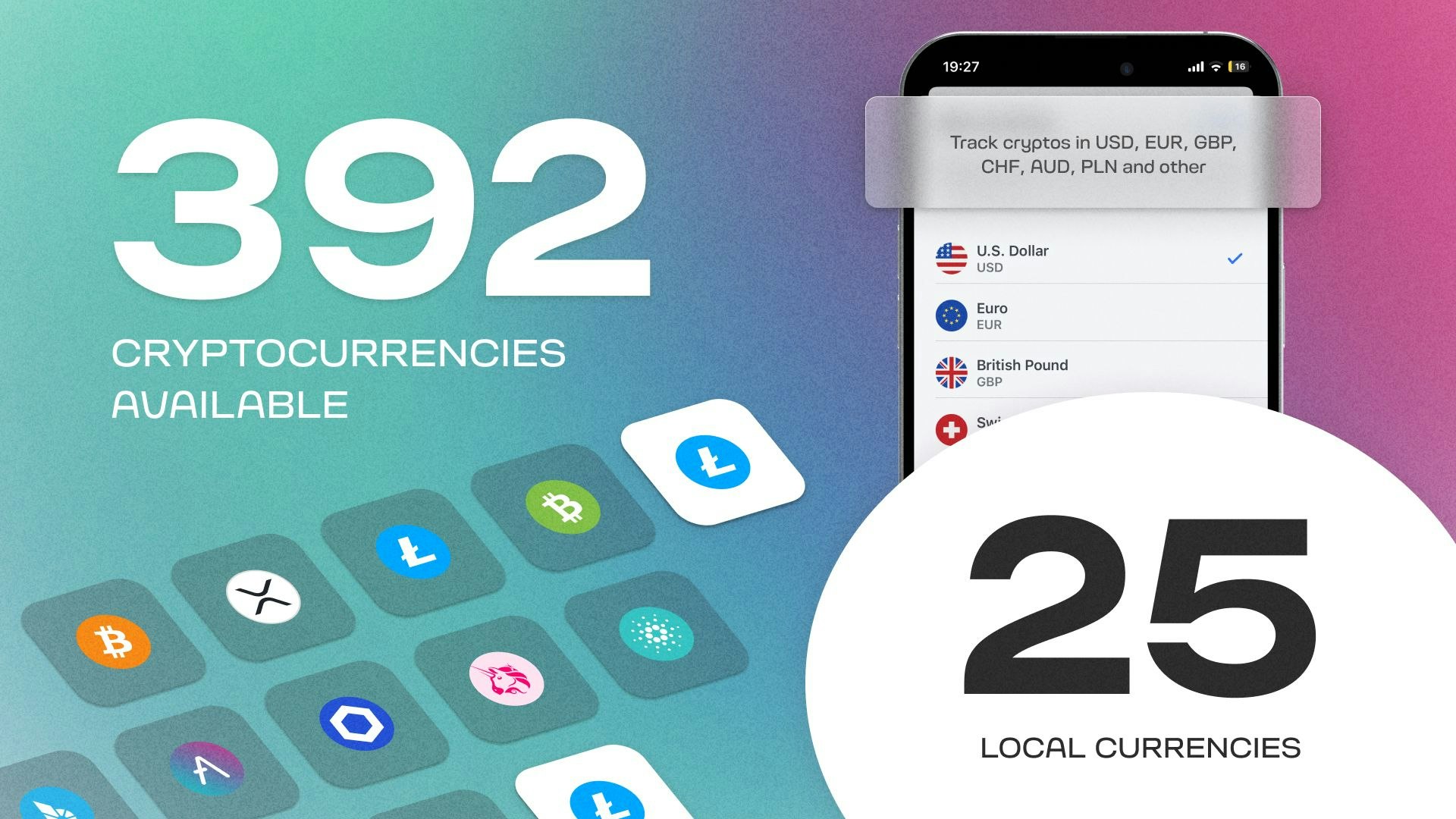 Bitcoin y criptográfico Widget de precios media 3