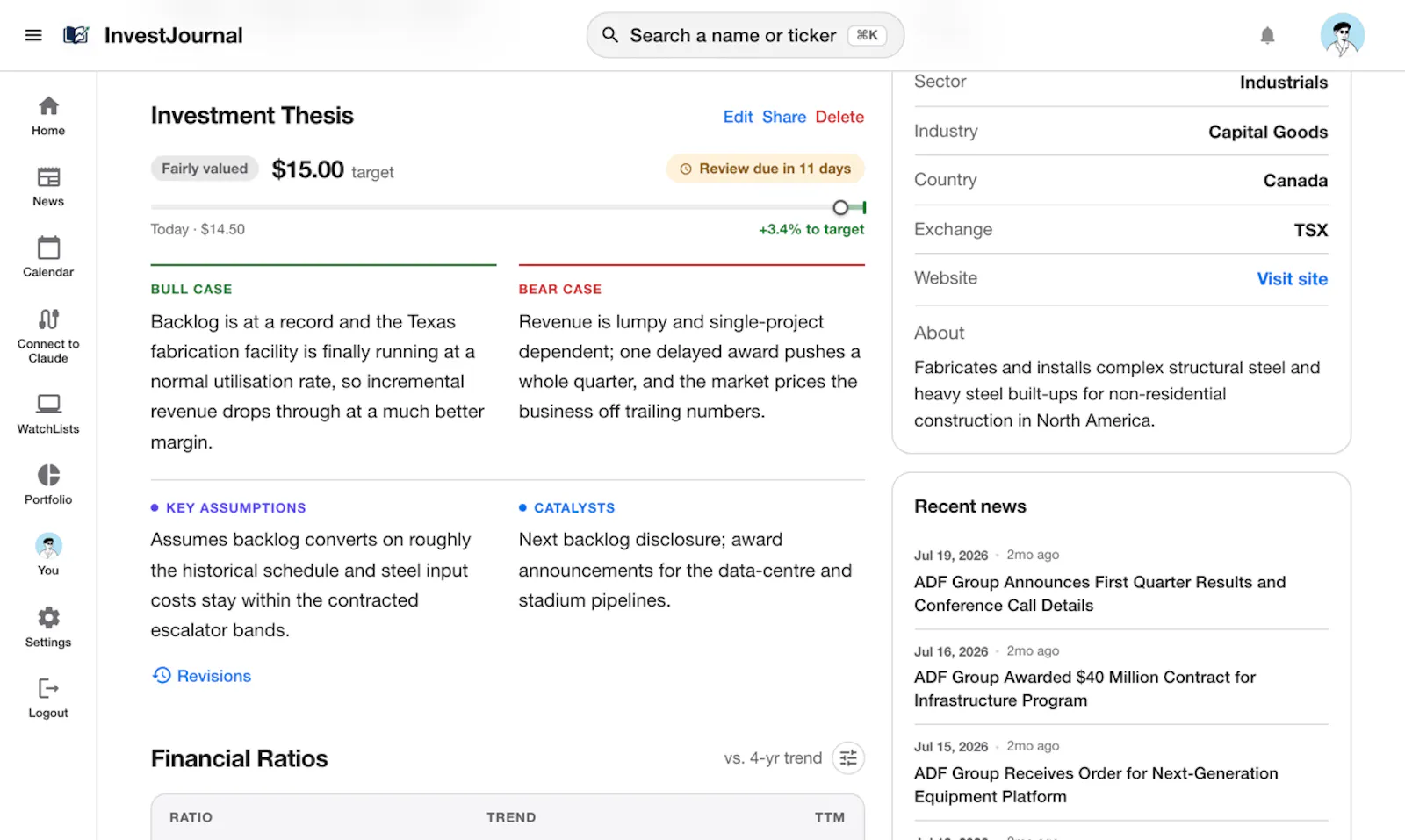 InvestJournal screenshot 5
