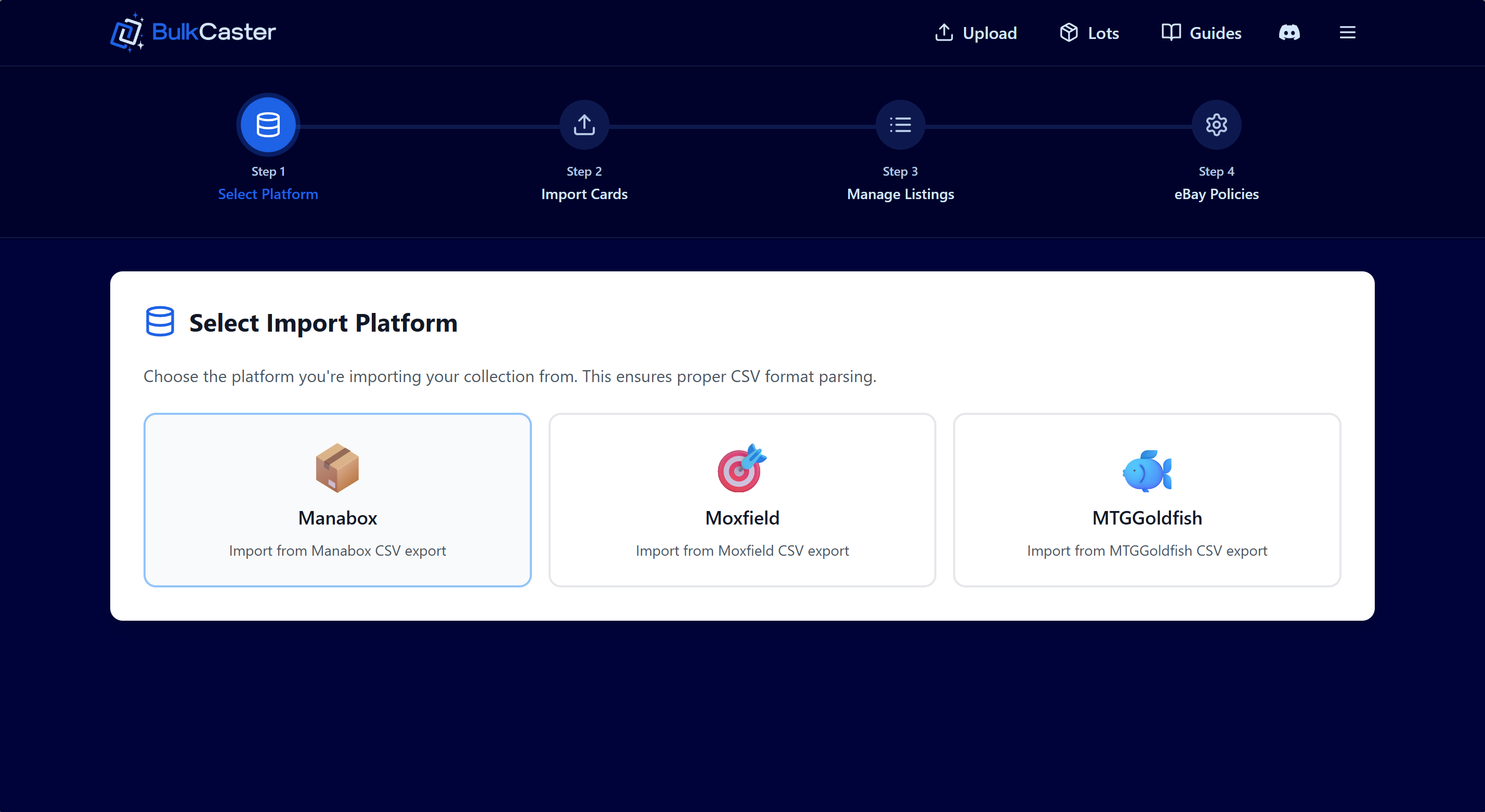 MTG Bulk Caster - Screenshot 2 showing product features and functionality