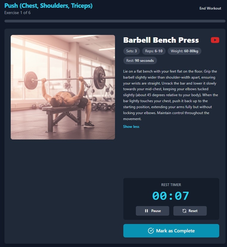 Personalized workout plan using AI media 3