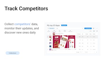 Monitoraggio dei concorrenti: monitora e confronta facilmente le prestazioni delle app su AppstoreSpy.