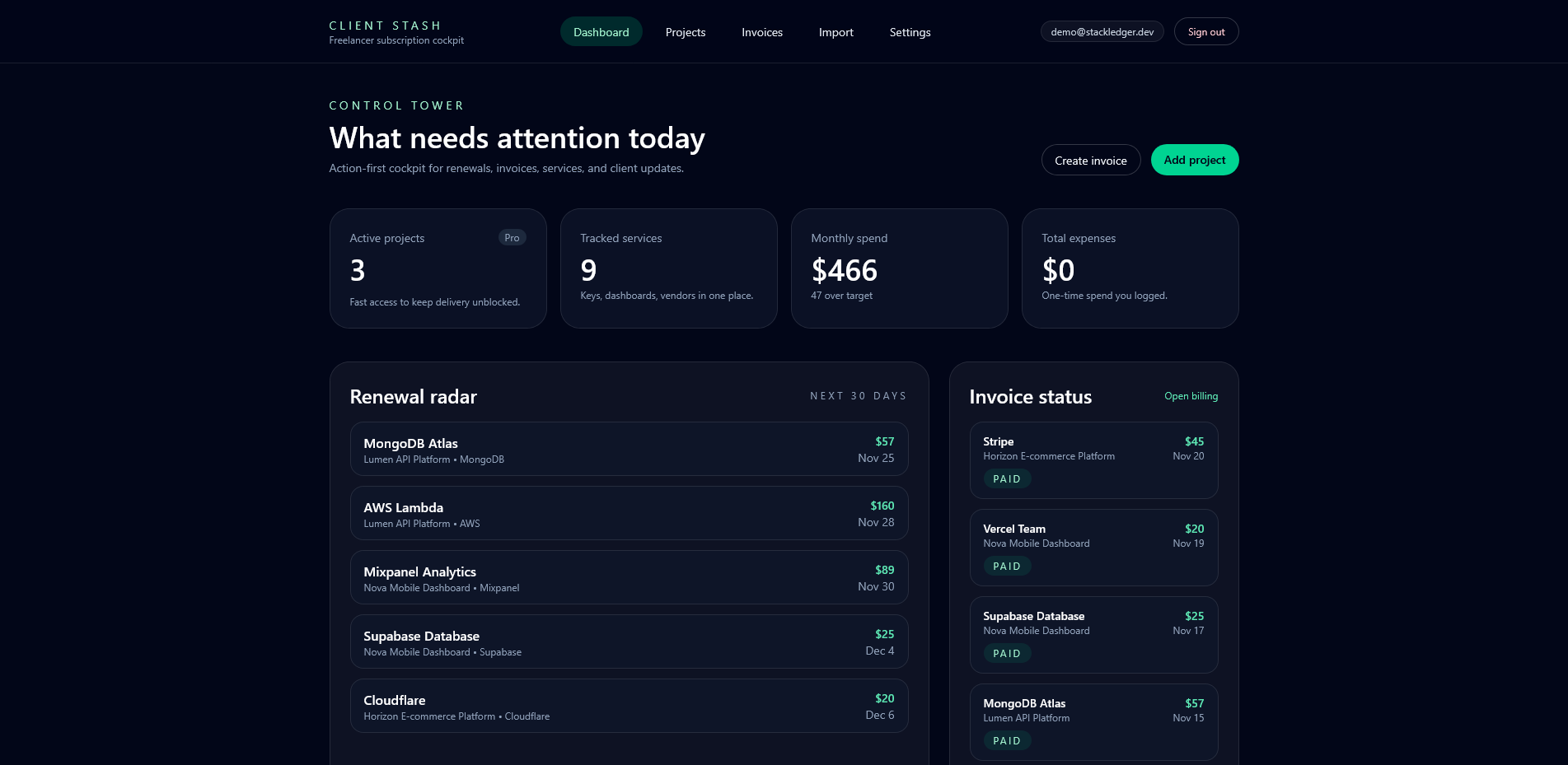 Client Stash gallery image