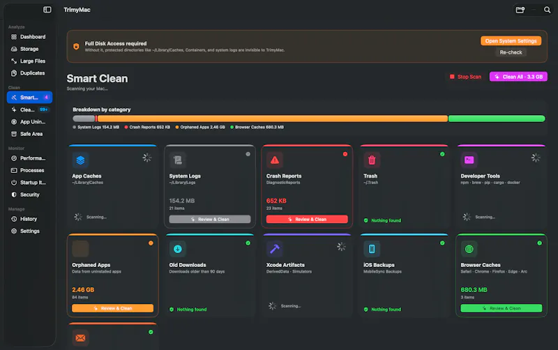 TrimyMac screenshot 2