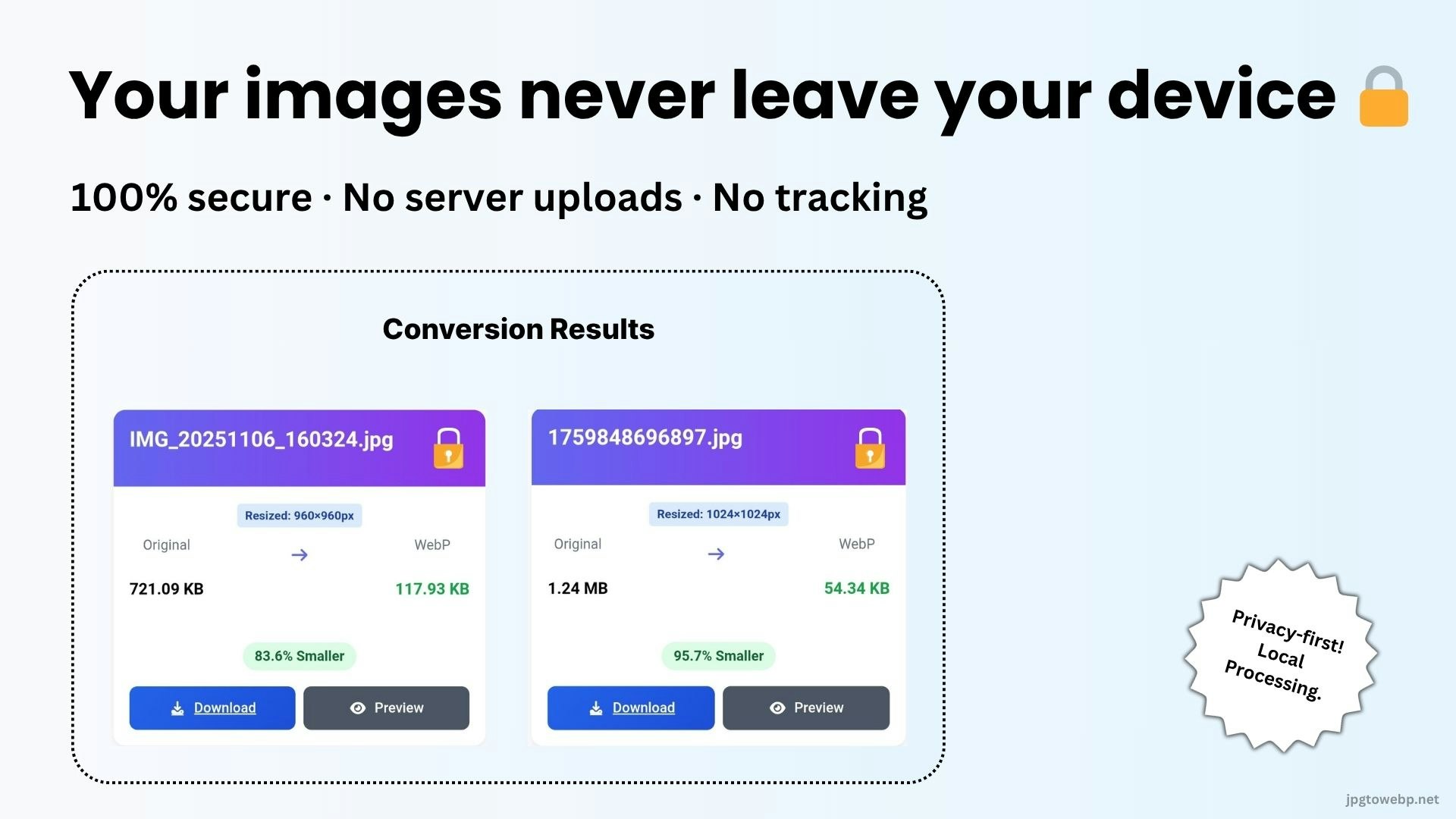 JPG to WebP Converter - Screenshot 2 preview