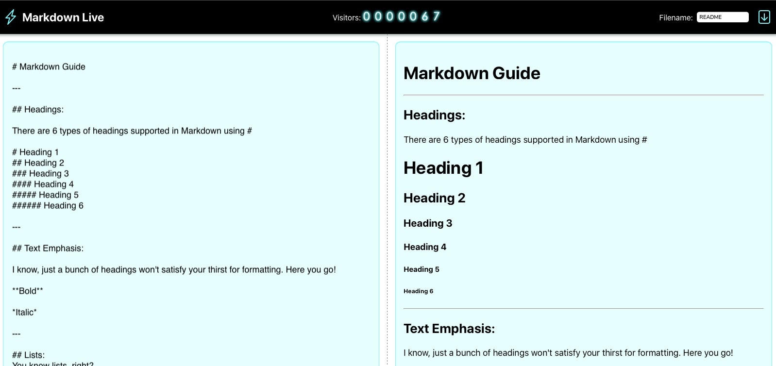 Markdown Live gallery image