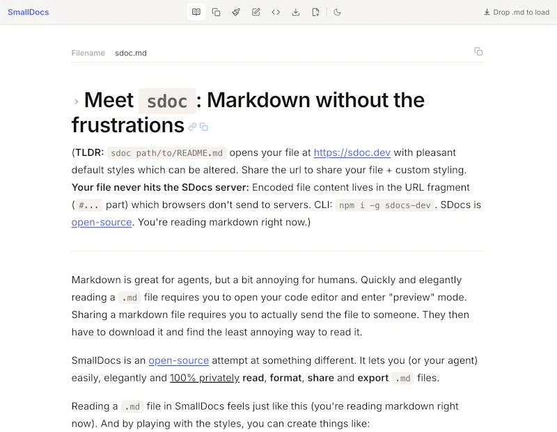 SmallDocs screenshot 1