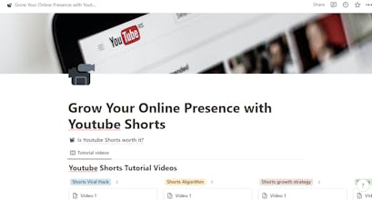 Grow Online Presence with Youtube Shorts gallery image