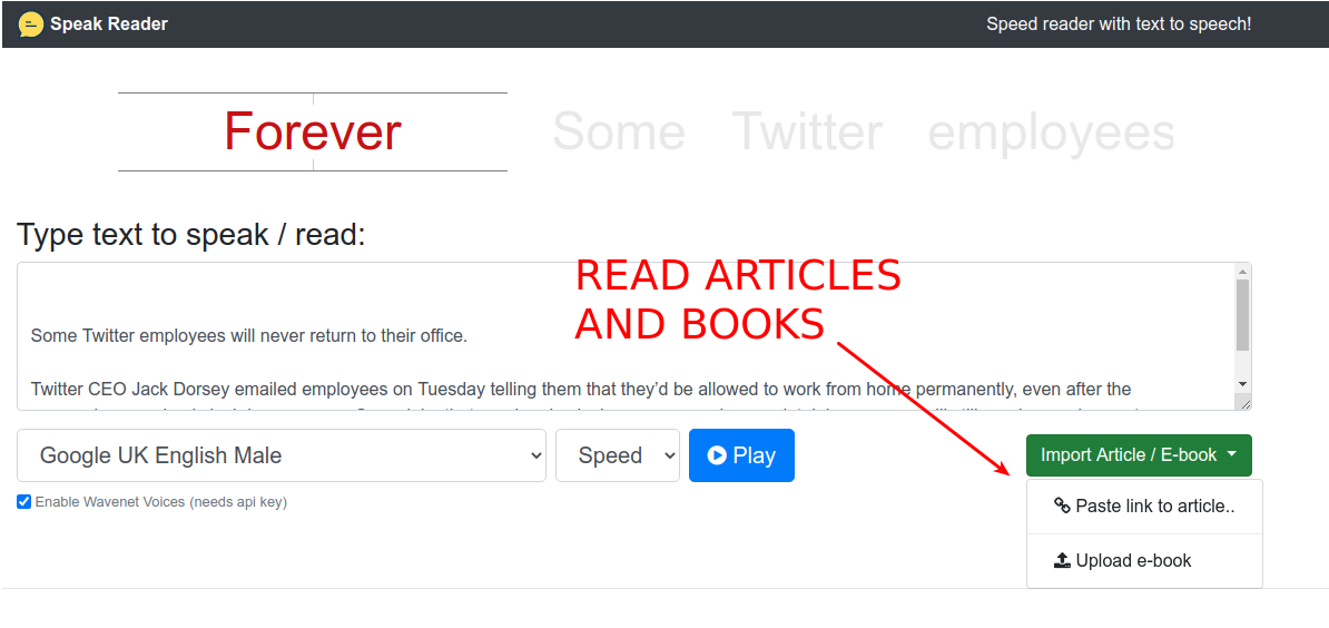 Speak Reader gallery image