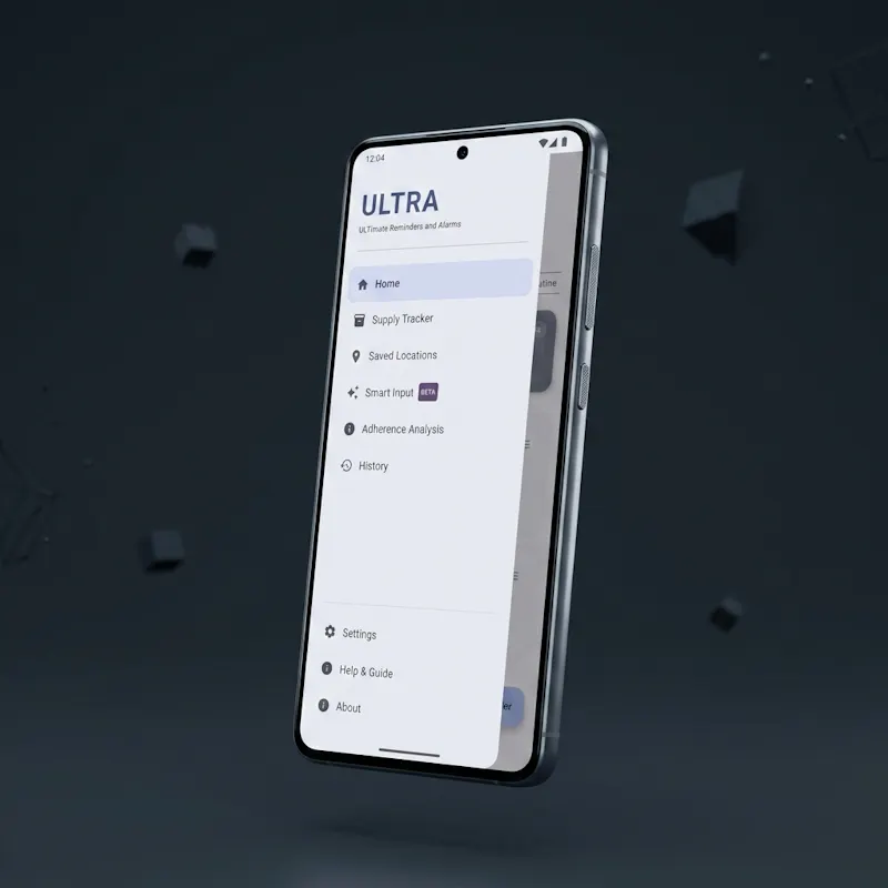 ULTRA , a privacy first reminder app screenshot 1