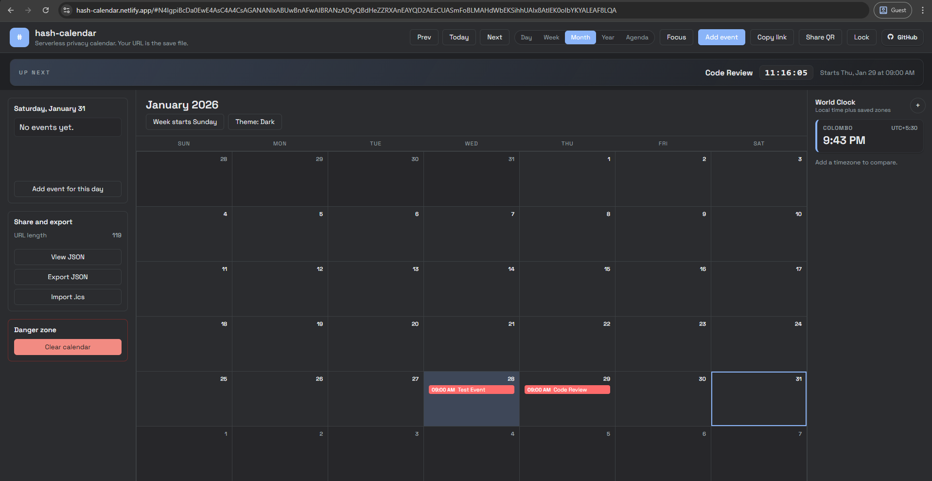 Hash Calendar gallery image