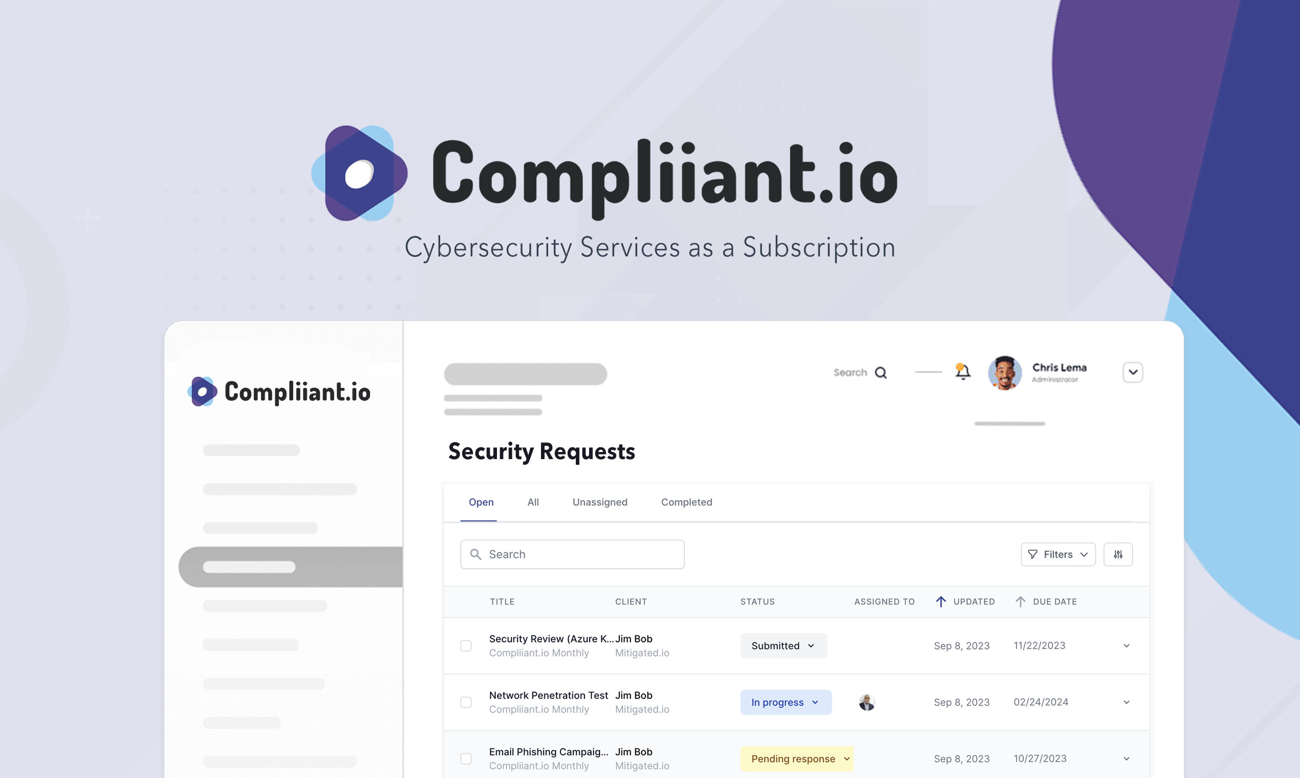 Media Compliiant.io - Dịch vụ an ninh mạng dưới dạng đăng ký 1