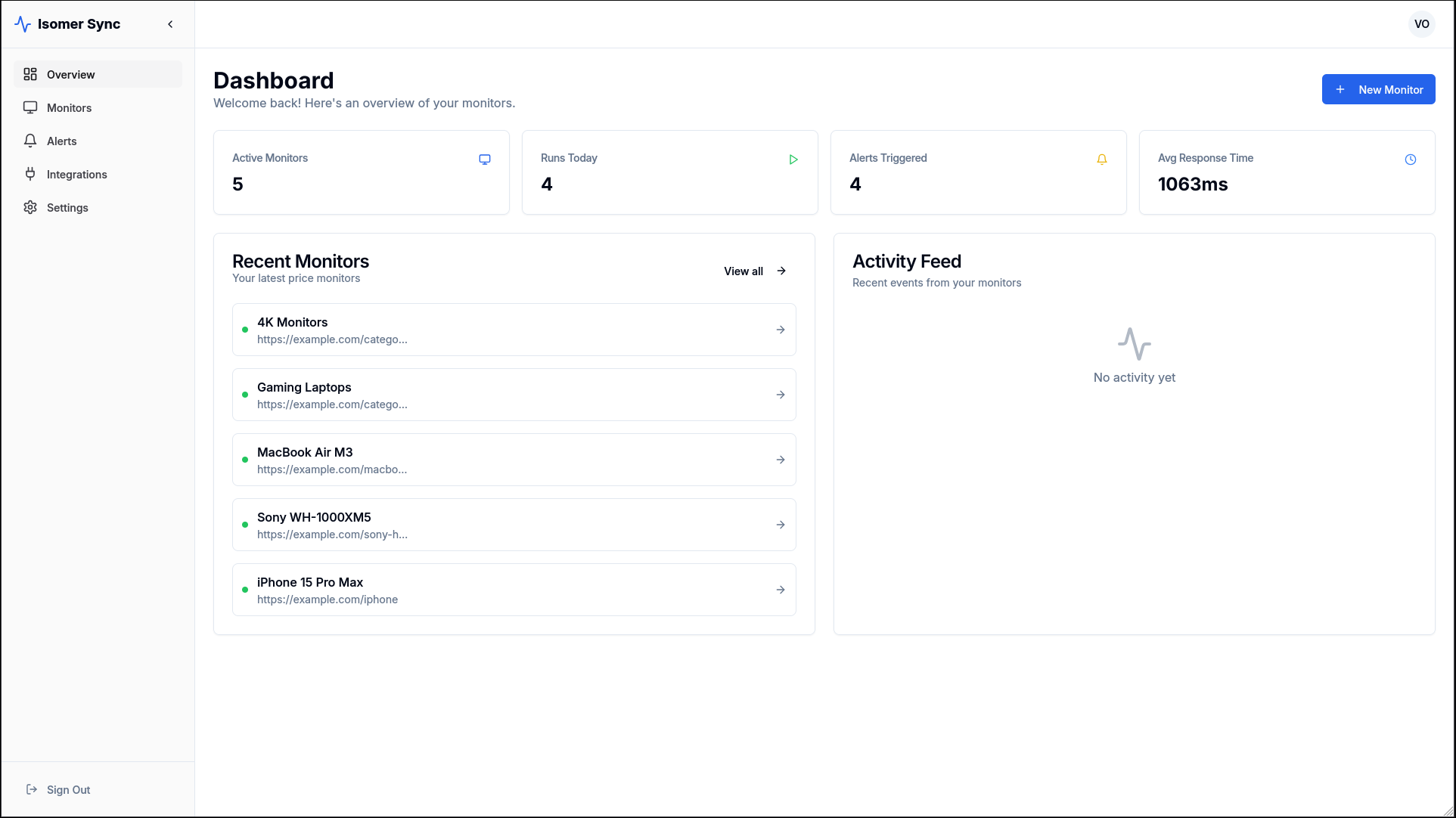 Isomer Sync - Main product screenshot demonstrating key features and user interface