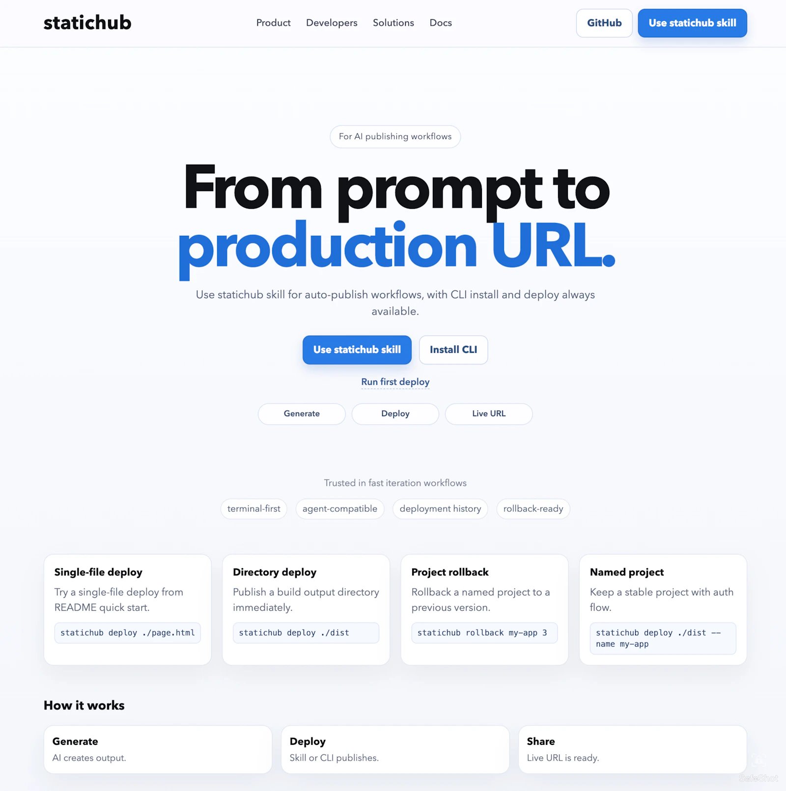 Statichub screenshot 1