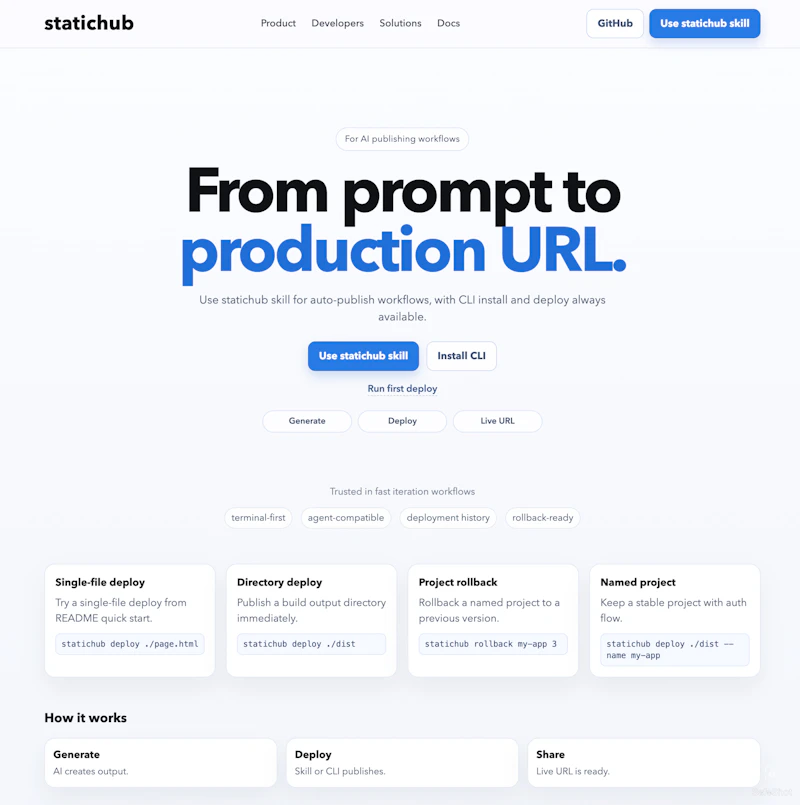Statichub screenshot 1