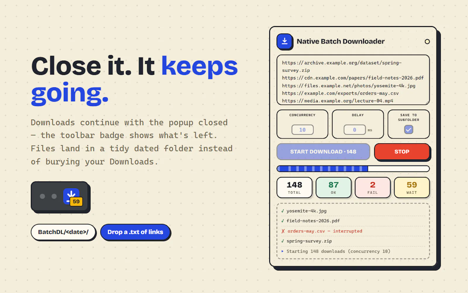 Native Batch Downloader screenshot 2