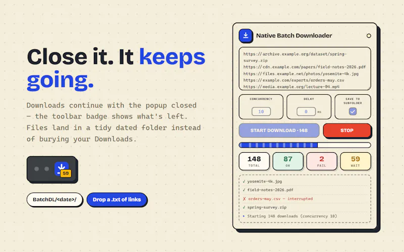 Native Batch Downloader screenshot 2