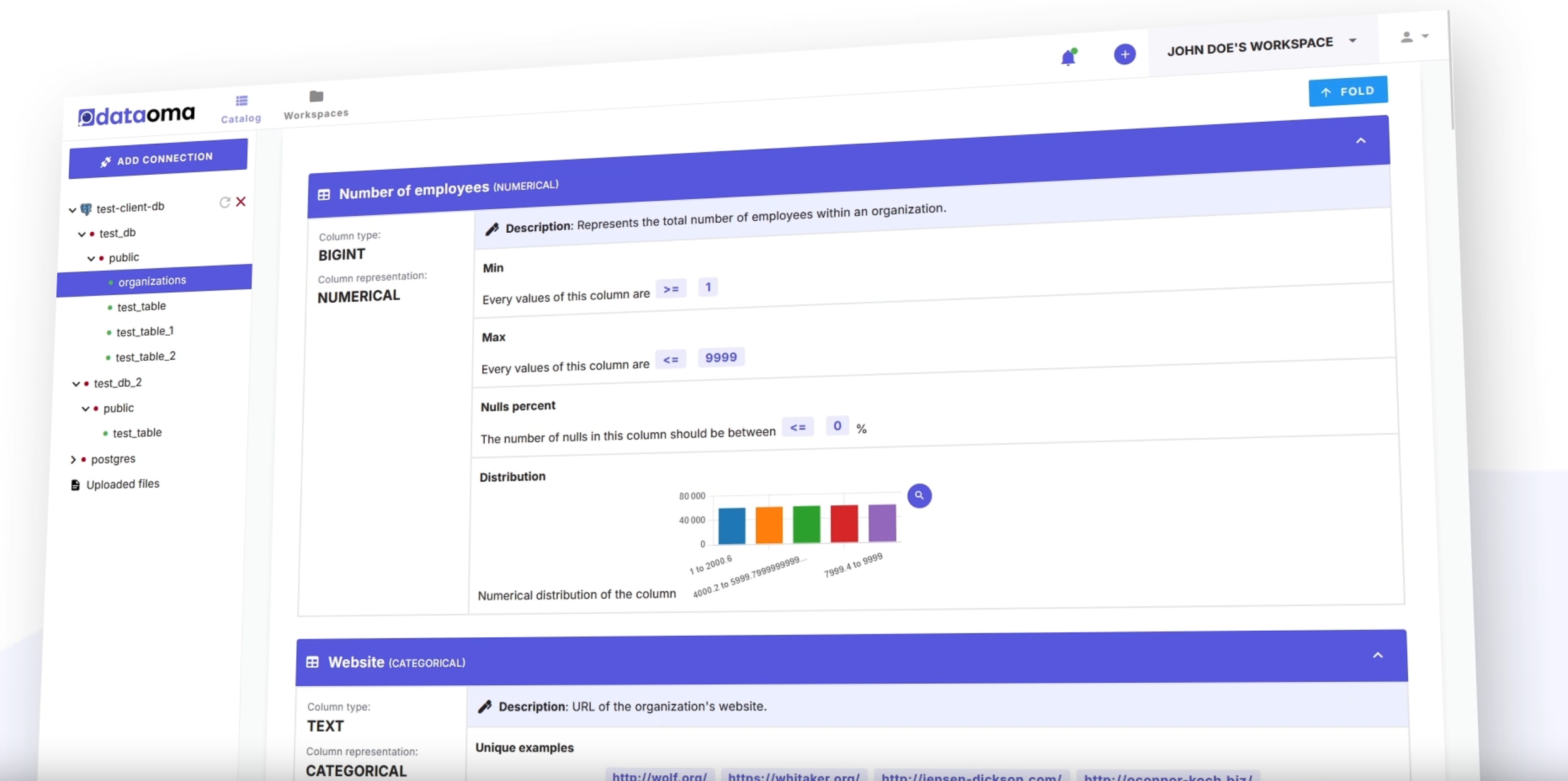 Dataoma - Main product screenshot demonstrating key features and user interface