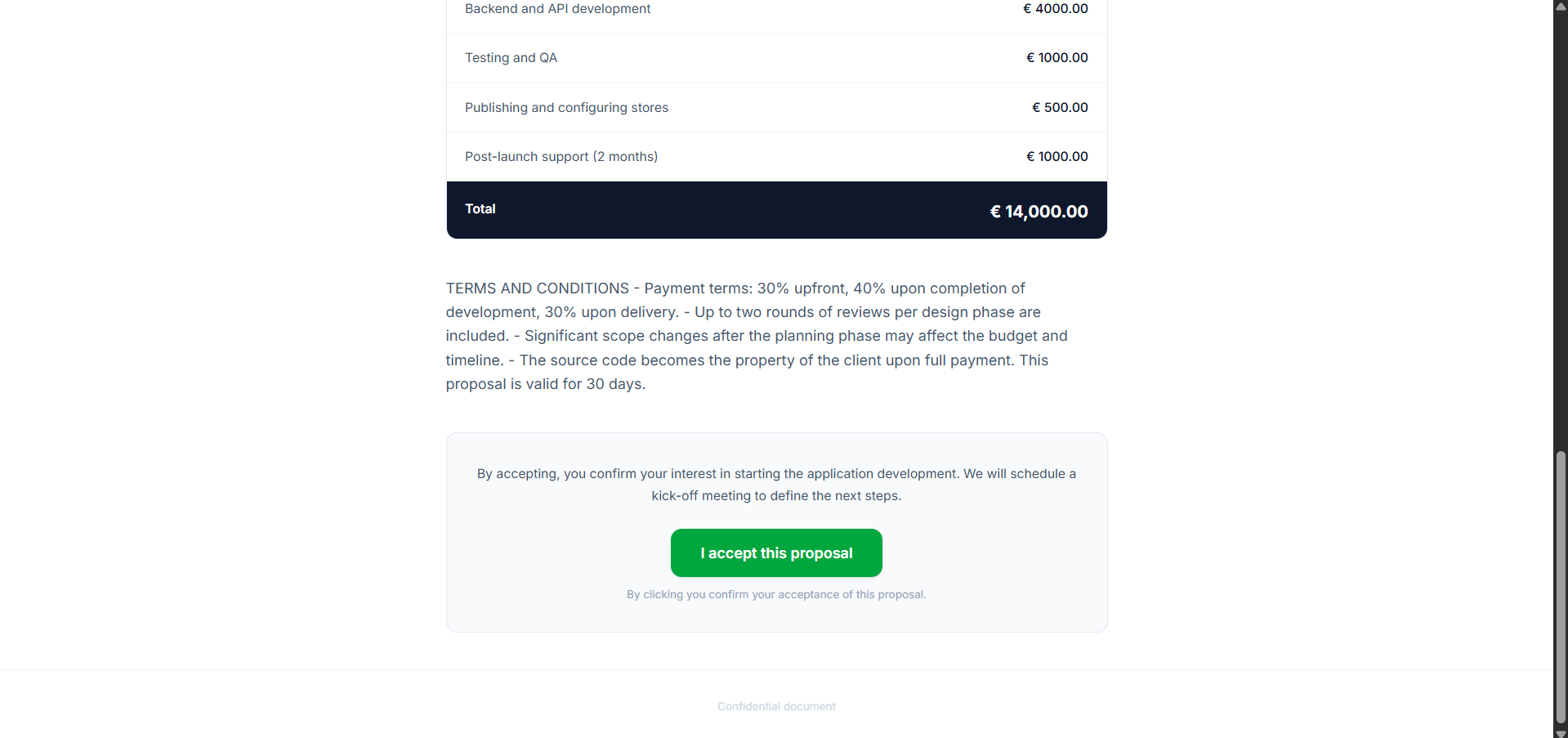ProposalForge - Screenshot 4 showing product features and functionality