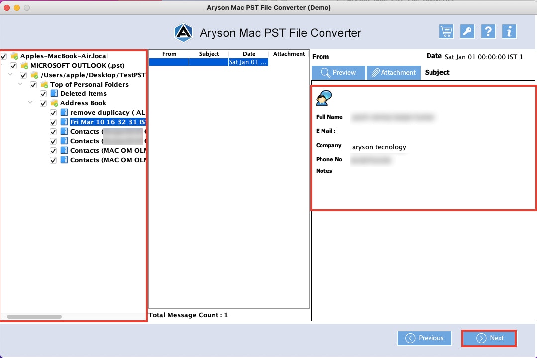 MacGater Outlook PST 변환기 - Outlook PST를 Mac의 여러 형식으로 원활하게 변환하십시오 미디어 2