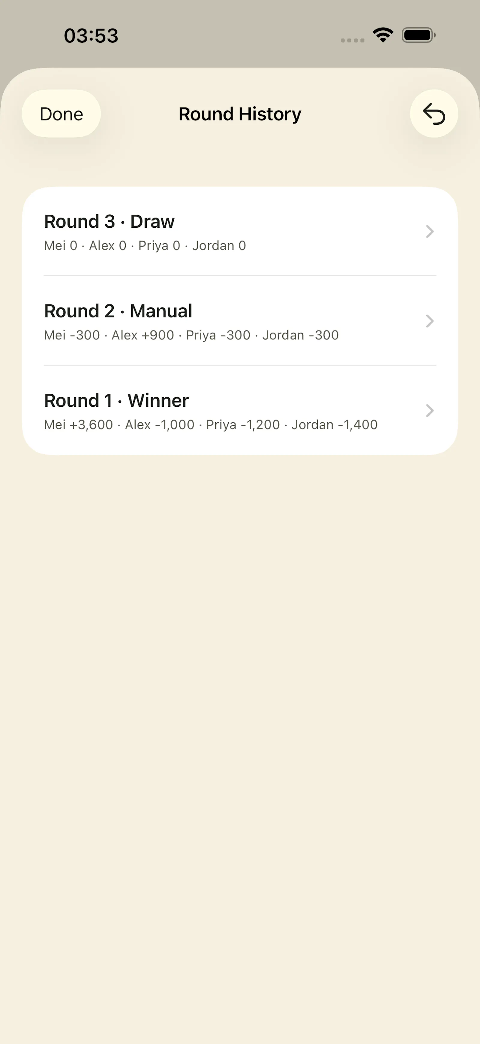 TileLedger Mahjong Score screenshot 3