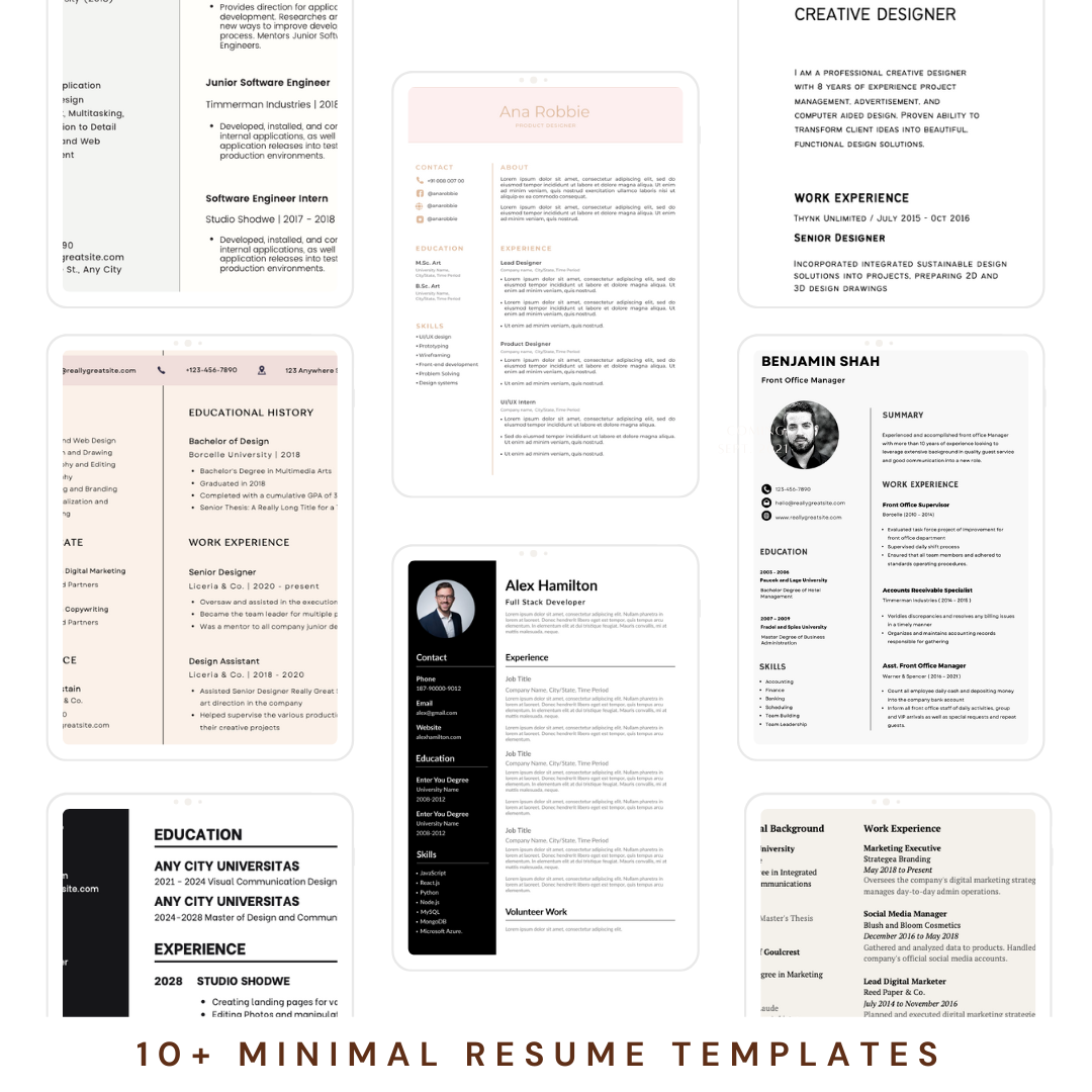 ชุด RESUMEREVAMP - เทมเพลตเรซูเม่มืออาชีพสำหรับ Figma media 2