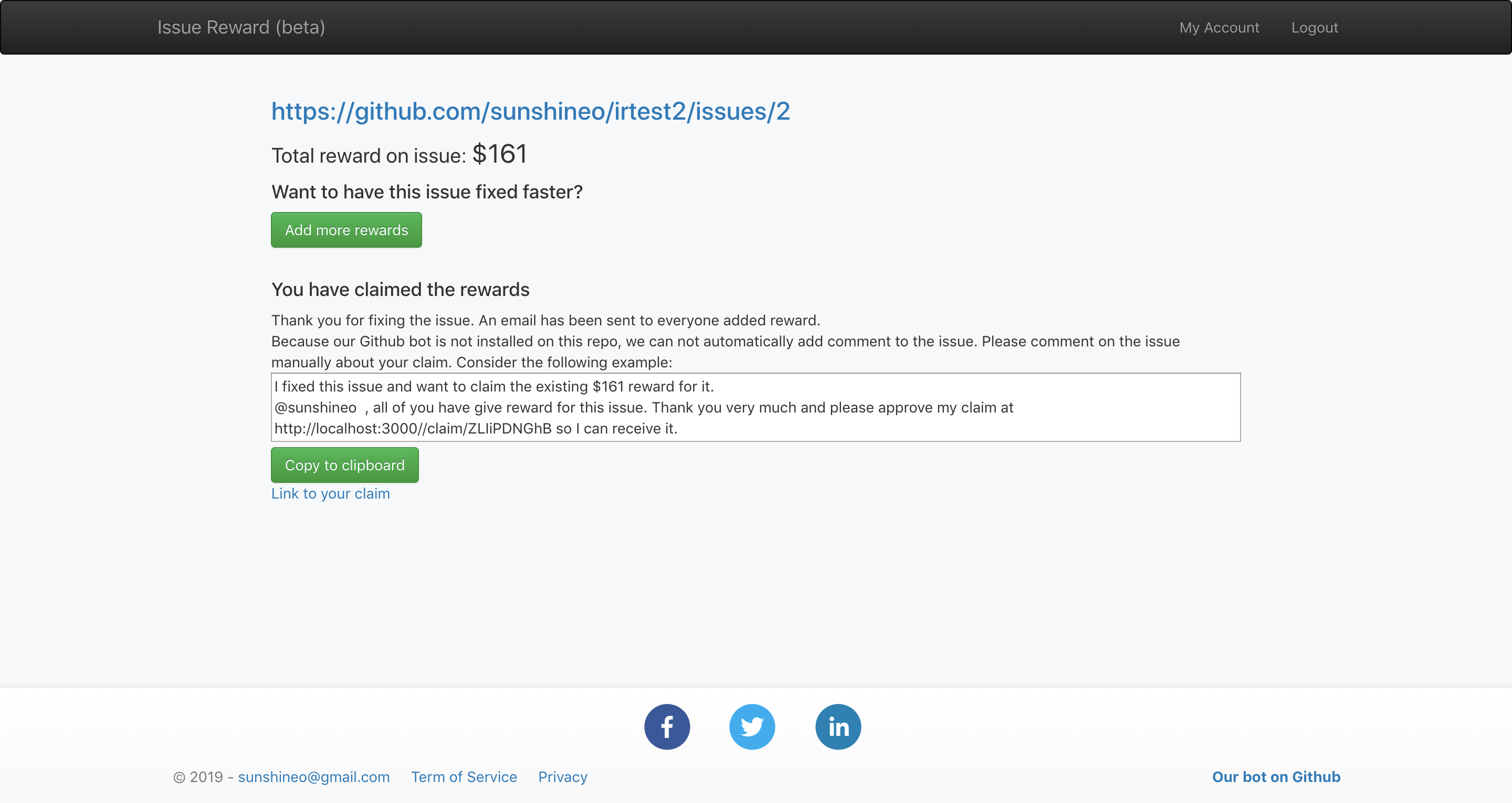 Issue Reward gallery image