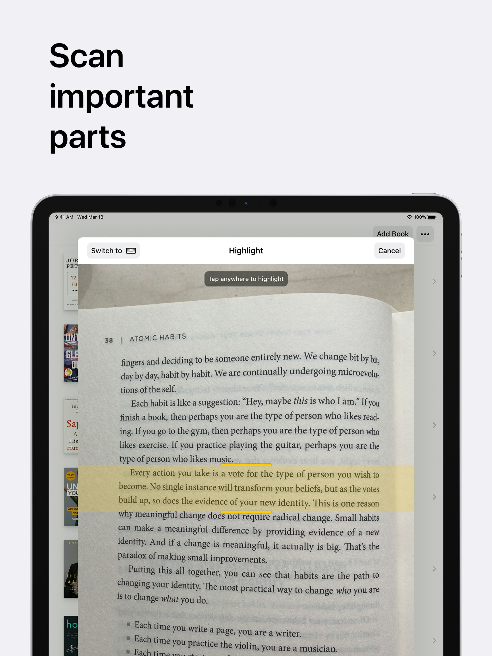 iOSのために強調表示されます - あなたが読んだものを忘れないでください。メディア8
