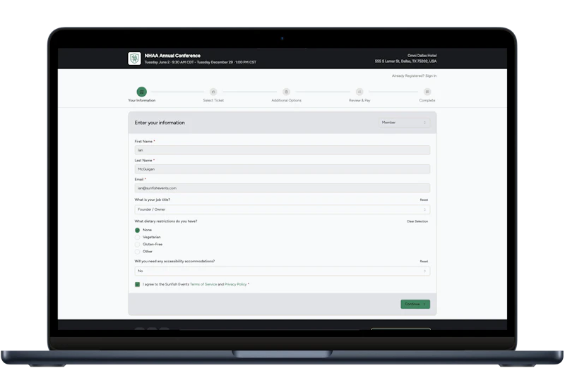Sunfish Events screenshot 4