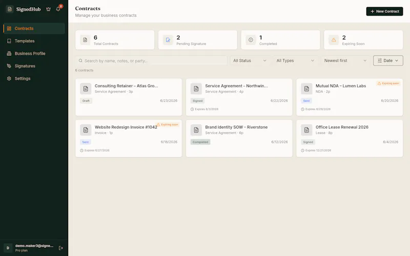 Turn any contract into a signed deal screenshot 2