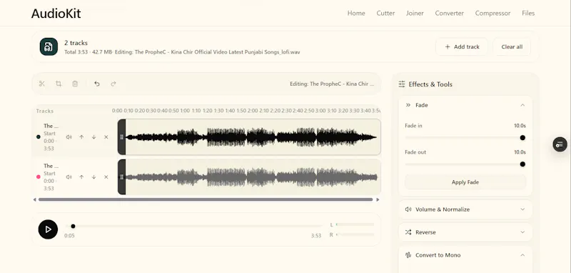 AudioKit — Free Online Audio Tools screenshot 1
