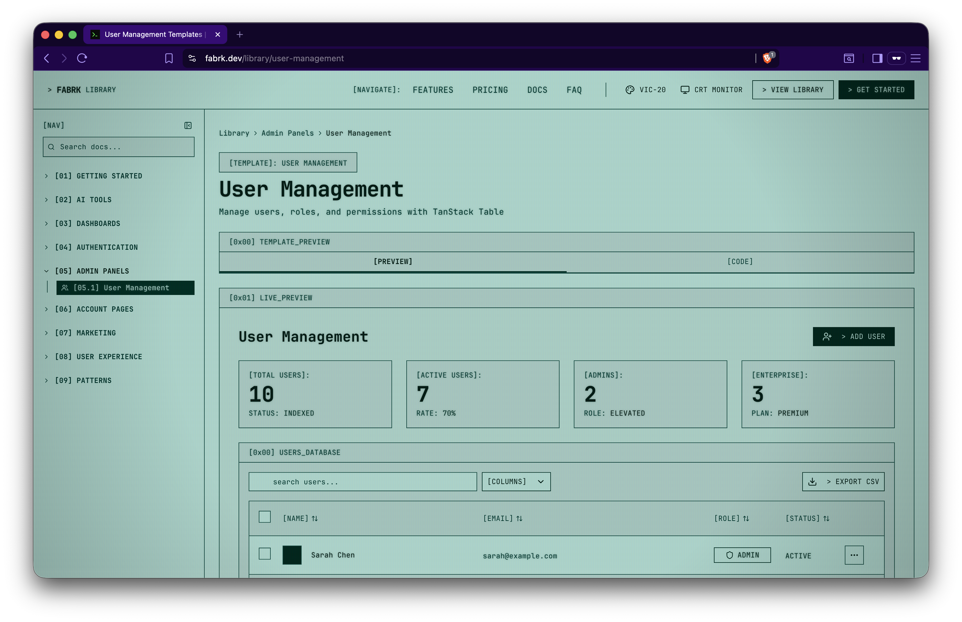 Fabrk - Screenshot 2 showing product features and functionality