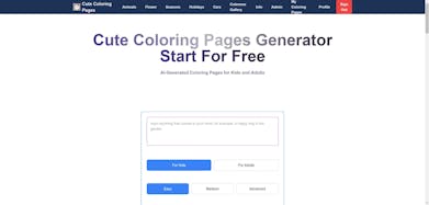 AI Coloring Page Generator gallery image