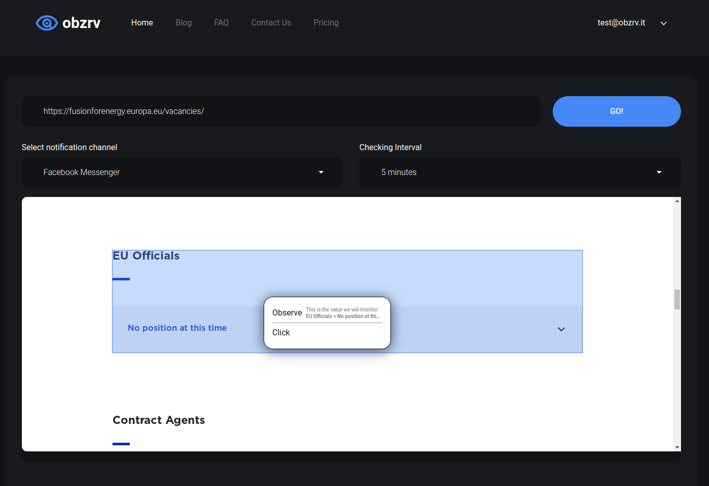 Obzrv.it - ウェブ上であなたにとって重要なすべてを簡単に追跡するメディア4