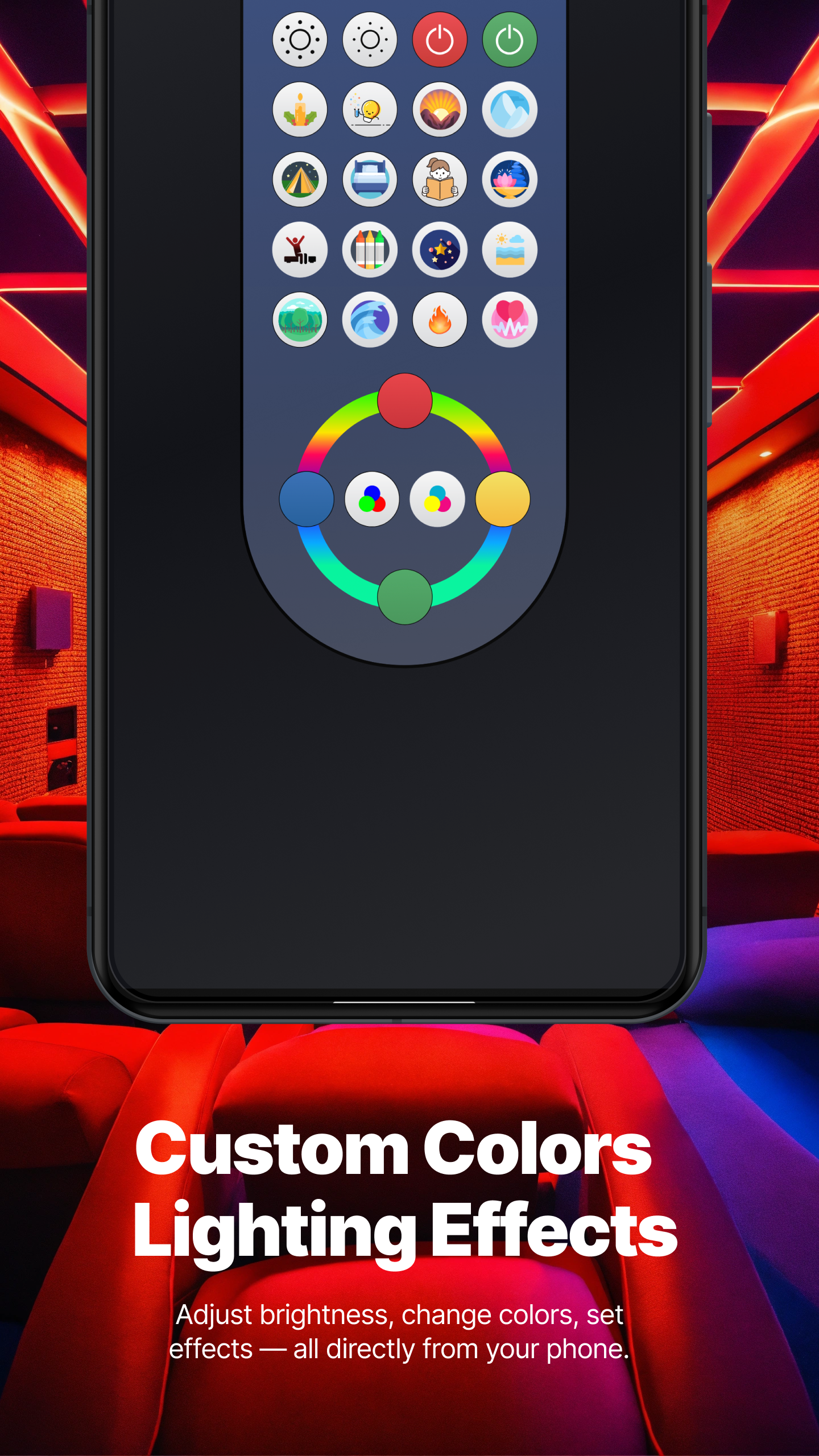 Mídia 3 de LED RGB Stripe Remote - Controle suas luzes RGB usando este aplicativo simples e poderoso.