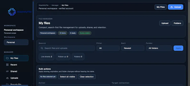 StashMyFile screenshot 2